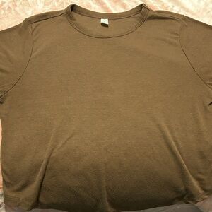 Old Navy Ribbed Brown Short Sleeve Top